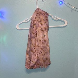 Womens H&M Pink Floral Scarf